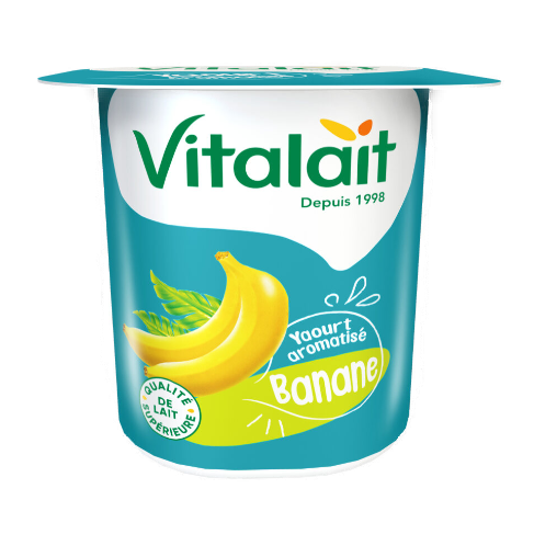 YAOURT AROMATISE BANANE VITALAIT 100 GR